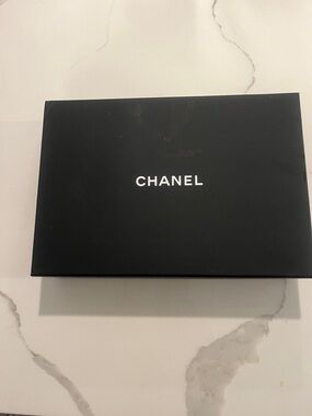 CHANEL Black Box with White Logo Centered 10"x7"x3"